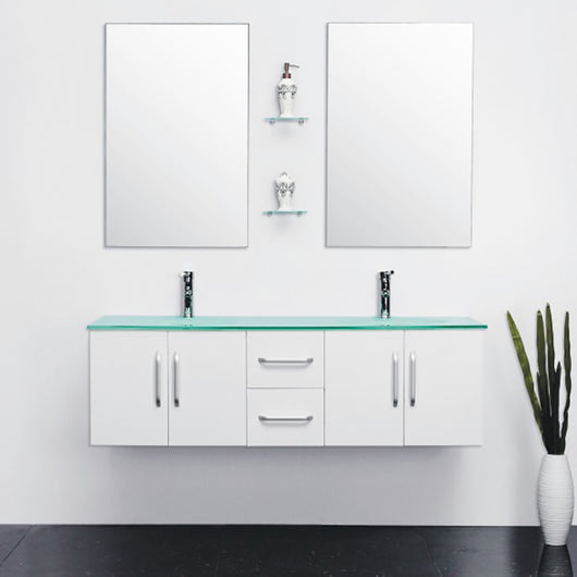 Mobile Bagno Bianco 151 cm Lavabo Incluso – White Ice