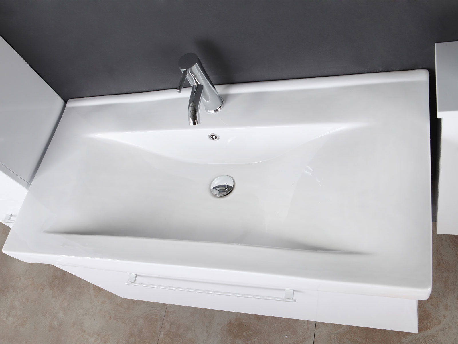 Mobile bagno bianco 100 cm lavabo e colonne inclusi – White London