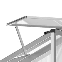 Serra da Giardino 3 x 2 m in Alluminio e Policarbonato, Area 5.5 m², con Fondazione, Finestra e Serratura, Trasparente