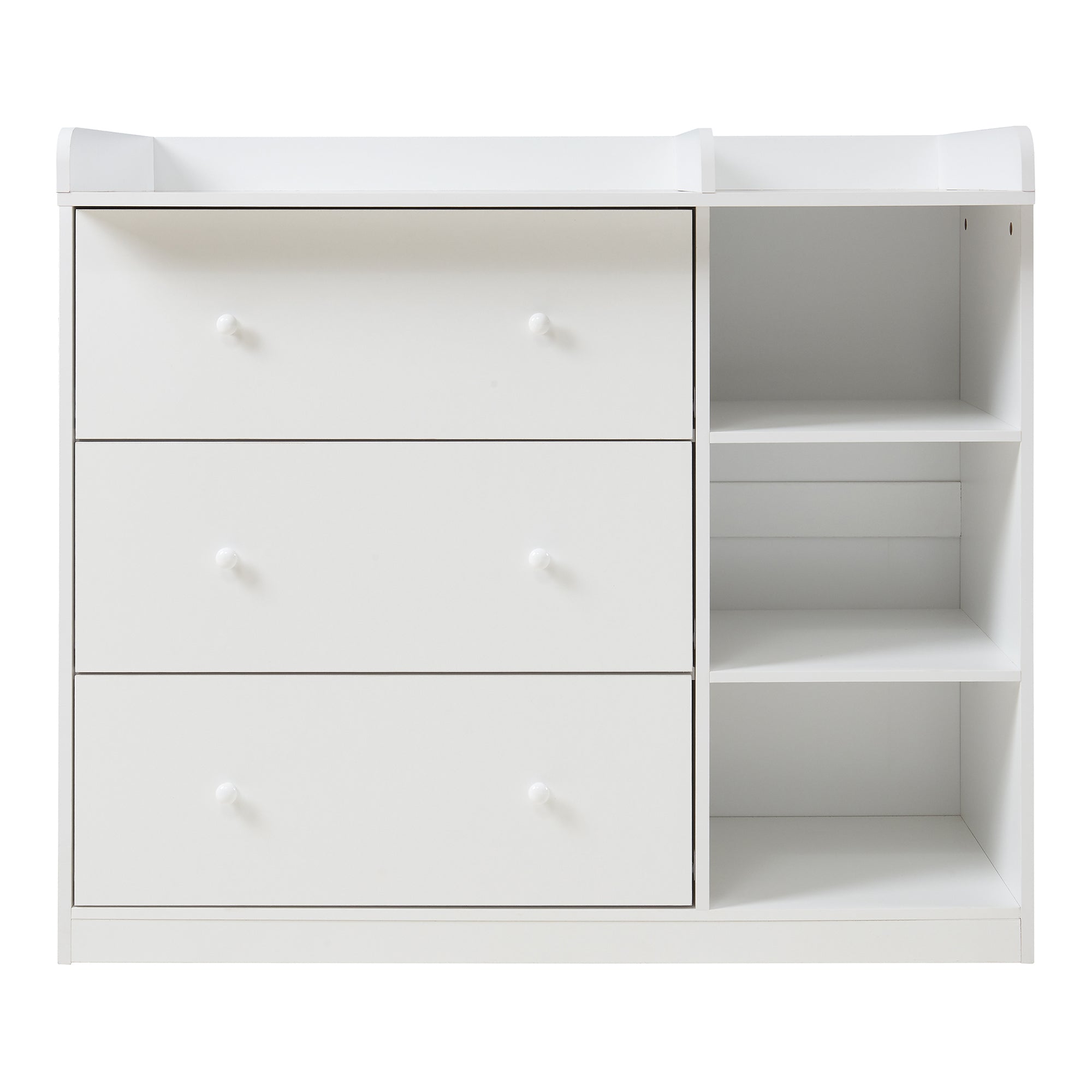 Cassettiera Beldinupp con Piano Fasciatoio Rimovibile 93 x 110 x 55 cm - Bianco [en.casa]