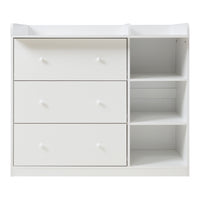 Cassettiera Beldinupp con Piano Fasciatoio Rimovibile 93 x 110 x 55 cm - Bianco [en.casa]