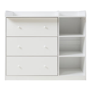 Cassettiera Beldinupp con Piano Fasciatoio Rimovibile 93 x 110 x 55 cm - Bianco [en.casa]
