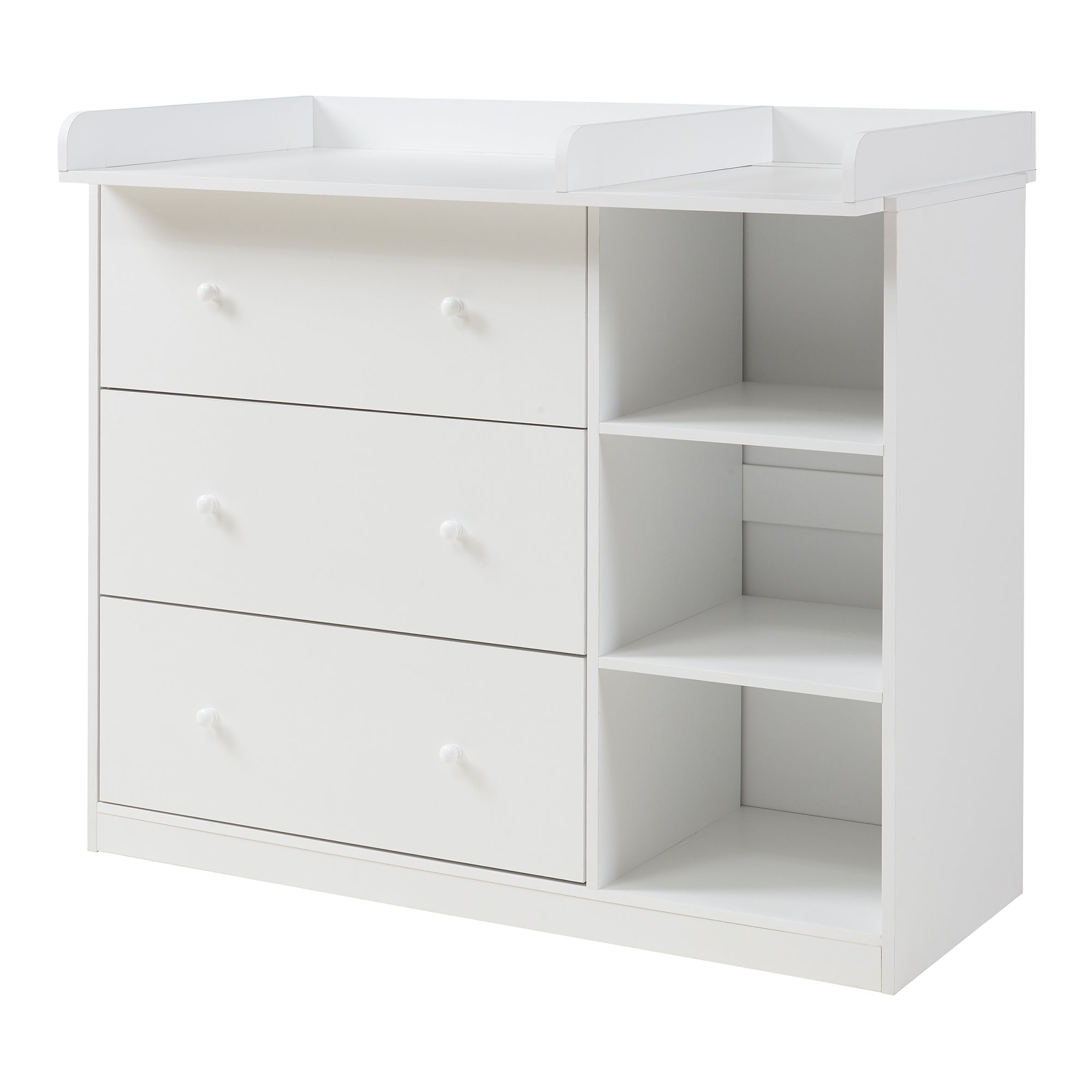 Cassettiera Beldinupp con Piano Fasciatoio Rimovibile 93 x 110 x 55 cm - Bianco [en.casa]