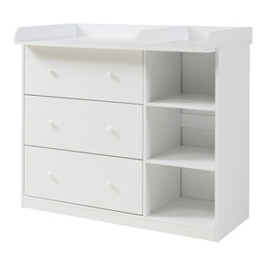Cassettiera Beldinupp con Piano Fasciatoio Rimovibile 93 x 110 x 55 cm - Bianco [en.casa]