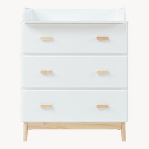 Cassettiera Sarievn con 3 Cassetti e Piano Fasciatoio Rimovibile 100 x 80 x 53 cm - Bianco [en.casa]
