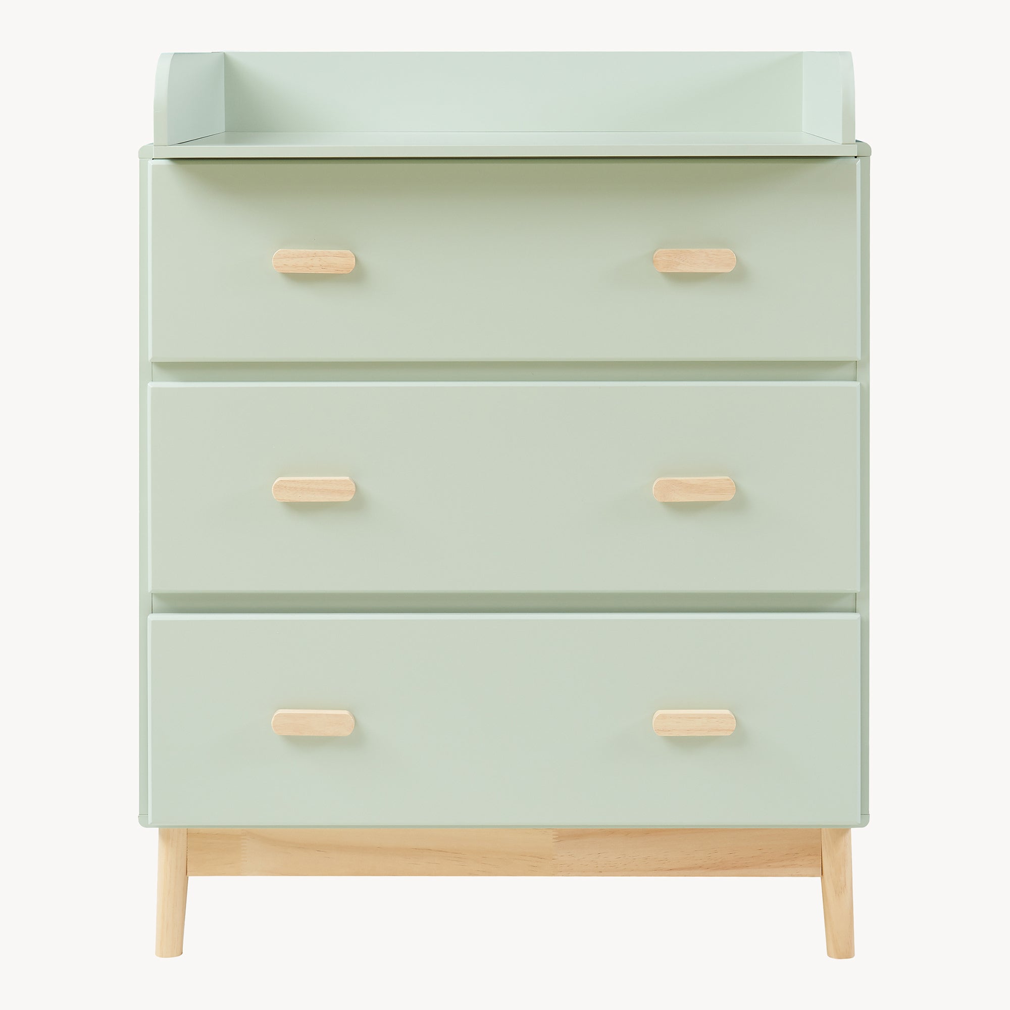 Cassettiera Sarievn con 3 Cassetti e Piano Fasciatoio Rimovibile 100 x 80 x 53 cm - Menta Verde [en.casa]