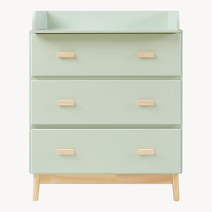 Cassettiera Sarievn con 3 Cassetti e Piano Fasciatoio Rimovibile 100 x 80 x 53 cm - Menta Verde [en.casa]