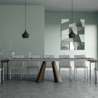 shopinnovativo- Consolle allungabile 90x40/300 cm Diamante Evolution cemento telaio e gambe orso