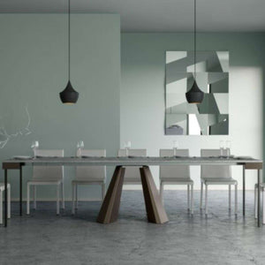 shopinnovativo- Consolle allungabile 90x40/300 cm Diamante Evolution cemento telaio e gambe orso