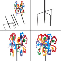 Girandola 'Bindal' per Giardino (AxØ) 185 x 36 cm Mulino a Vento in Metallo - Multicolore [casa.pro]