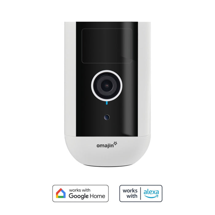 OMAJIN by Netatmo, Videocamera di Sorveglianza Esterna e Interna wireless 2K, visione 140¬∞, IP65, SD/Cloud 64 GB, rilevamento movimenti/persone, batteria 9600mAh, audio bidirezionale, OWC-01