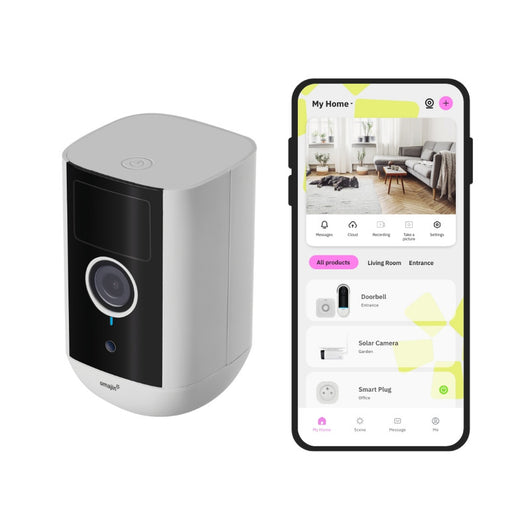 OMAJIN by Netatmo, Videocamera di Sorveglianza Esterna e Interna wireless 2K, visione 140¬∞, IP65, SD/Cloud 64 GB, rilevamento movimenti/persone, batteria 9600mAh, audio bidirezionale, OWC-01