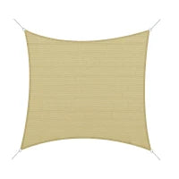 Tenda Parasole Quadrata per Esterni in HDPE Traspirante, Protezione Raggi UV 95%, 360x360 cm