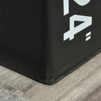 Plyo Box 3 in1 a 3 Altezze, Jumping Box Pliometrico Capacità 120kg, 75x51x61cm, Nero