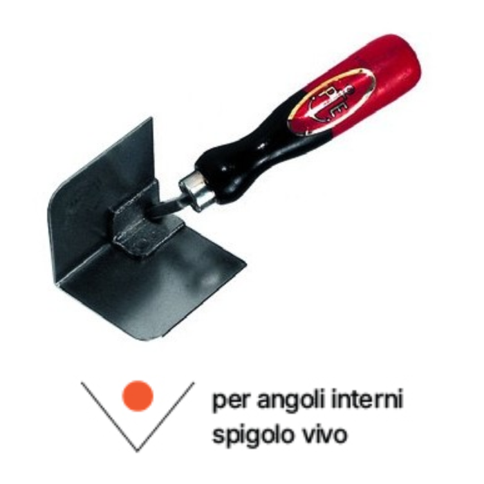 Frattone sagomato per angoli interni acuti 70x60x60 mm