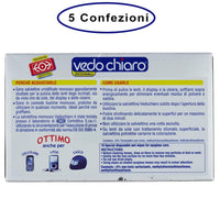Vedo chiaro salviettine umidificate per la pulizia degli occhiali 5 confezioni da 16 salviettine