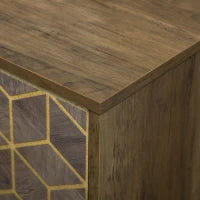 Mobile da Ingresso Moderno con Decori Dorati e Gambe in Acciaio, 99x39x75.5cm