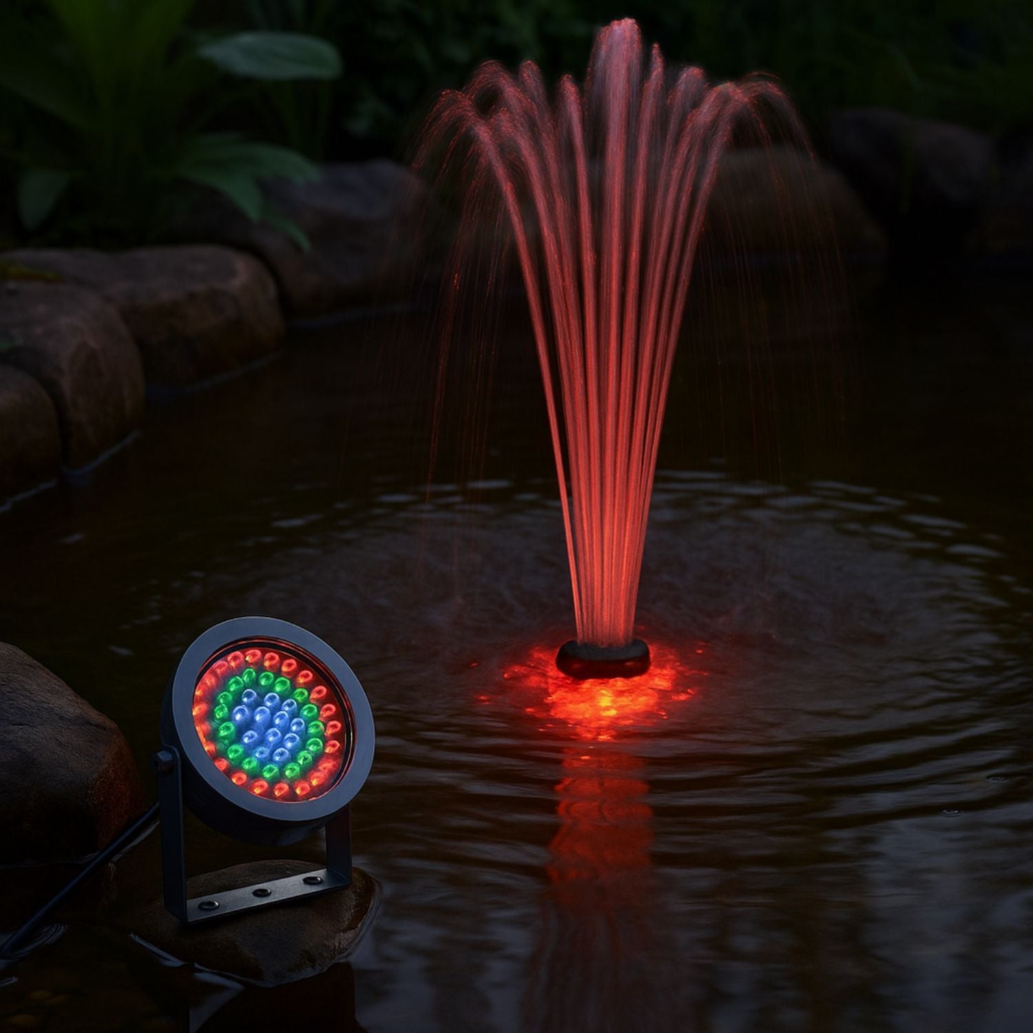 Faretto a led colorati per laghetti e giardini da 6 watt