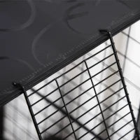 Gabbia Modulare per Conigli e Porcellini d'India Multilivello con 3 Porte e Fili d'Acciaio, Nero