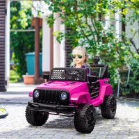 Buggy elettrico per bambini da 12 V, 5 Km/h Max. con radiocomando, Effetti luminosi e sonori 100x65x72 cm, Rosa