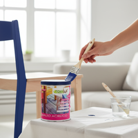 Ecolux smalto satinato acrilico ecologico per legno e metallo *** formato 750 ml, colore- cobalto, confezione 1