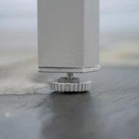 Set da Giardino con Tavolo in Vetro Temperato e 6 Sedie con Tessuto a rete, Grigio