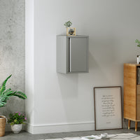 Armadietto a Parete Burlöv con Anta in Acciaio 50 x 33 x 35 cm - Grigio [en.casa]