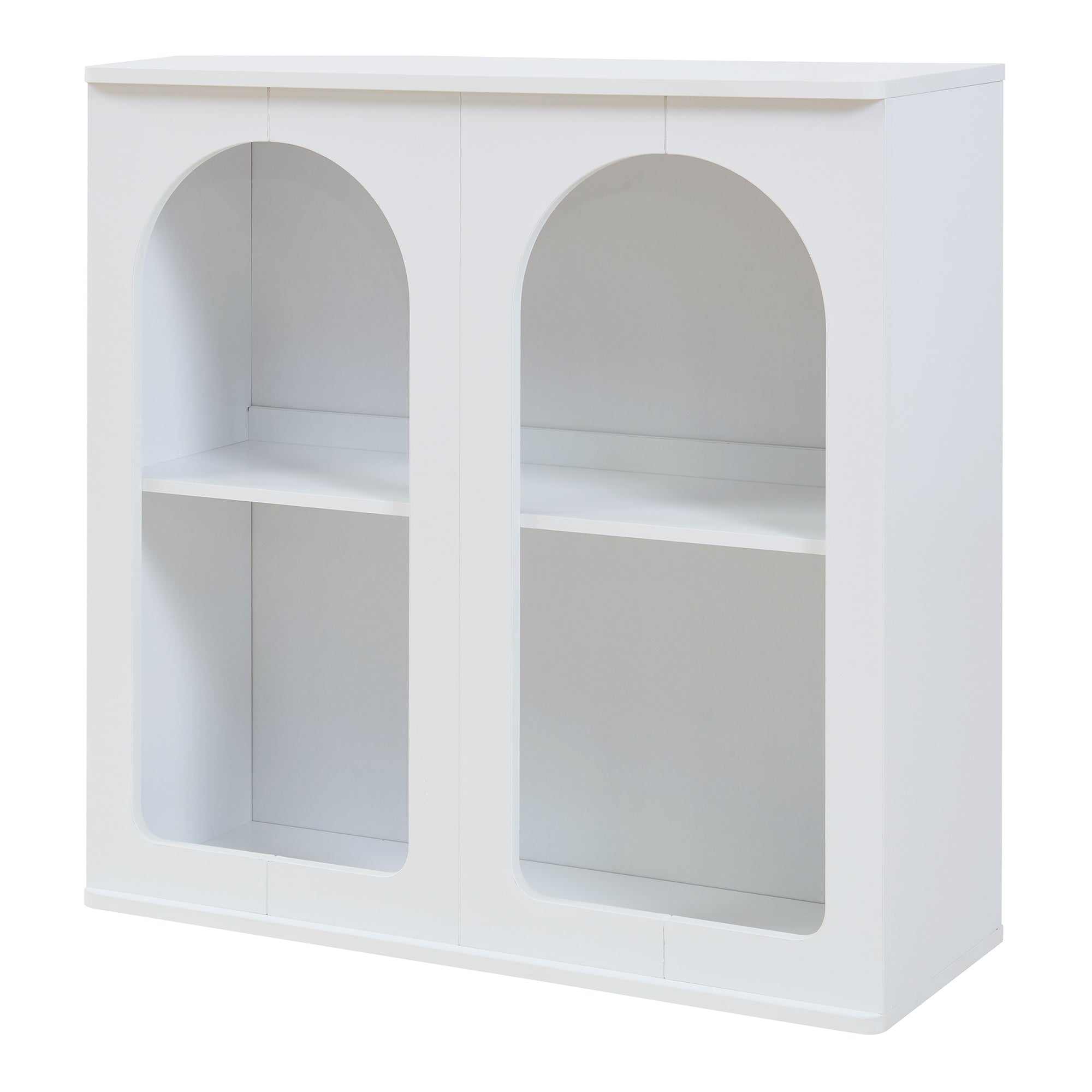 Credenza Trorhun Mobile Contenitore con Ripiano 80x30x80 cm - Bianco [en.casa]