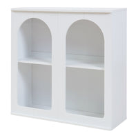 Credenza Trorhun Mobile Contenitore con Ripiano 80x30x80 cm - Bianco [en.casa]