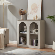 Credenza Trorhun Mobile Contenitore con Ripiano 80x30x80 cm - Grigio [en.casa]