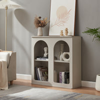 Credenza Trorhun Mobile Contenitore con Ripiano 80x30x80 cm - Grigio [en.casa]