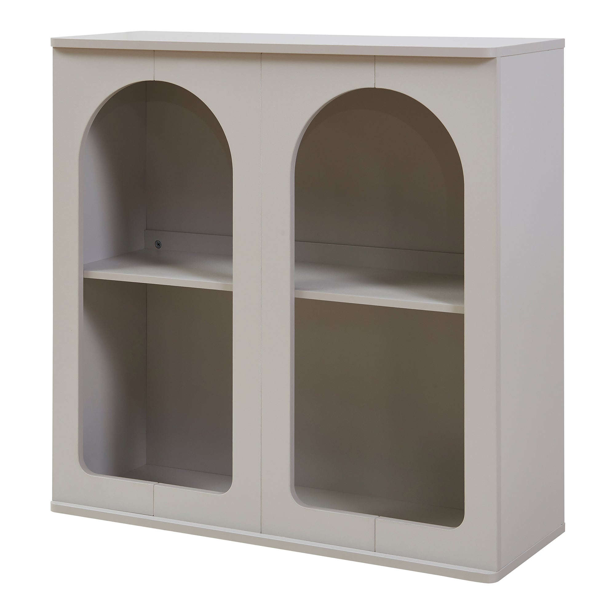 Credenza Trorhun Mobile Contenitore con Ripiano 80x30x80 cm - Grigio [en.casa]