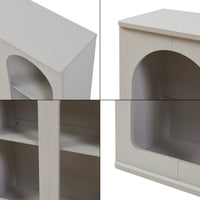 Credenza Trorhun Mobile Contenitore con Ripiano 80x30x80 cm - Grigio [en.casa]