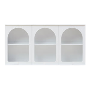 Credenza Trorhun Mobile Contenitore con Ripiano 160x30x80 cm - Bianco [en.casa]