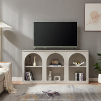 Credenza Trorhun Mobile Contenitore con Ripiano 160x30x80 cm - Grigio [en.casa]