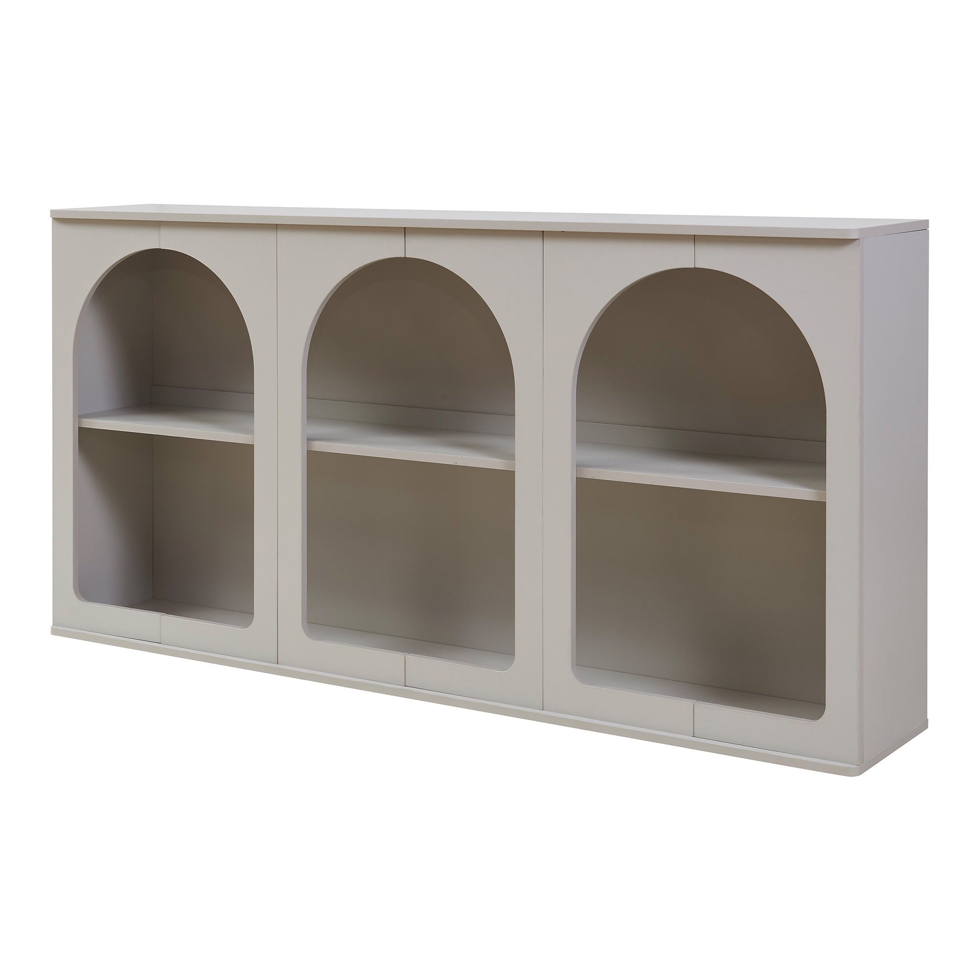 Credenza Trorhun Mobile Contenitore con Ripiano 160x30x80 cm - Grigio [en.casa]