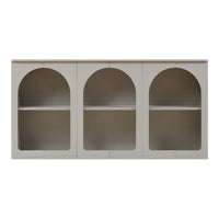 Credenza Trorhun Mobile Contenitore con Ripiano 160x30x80 cm - Grigio [en.casa]