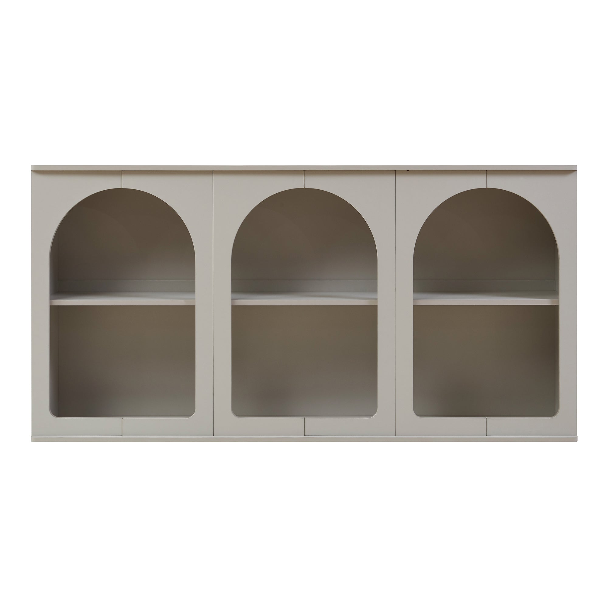 Credenza Trorhun Mobile Contenitore con Ripiano 160x30x80 cm - Grigio [en.casa]