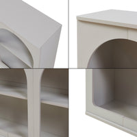 Credenza Trorhun Mobile Contenitore con Ripiano 160x30x80 cm - Grigio [en.casa]