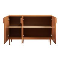 Credenza Bassa Starvili con 3 Ante Madia Moderna 75x115x38 cm color Ruggine [en.casa]