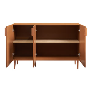 Credenza Bassa Starvili con 3 Ante Madia Moderna 75x115x38 cm color Ruggine [en.casa]