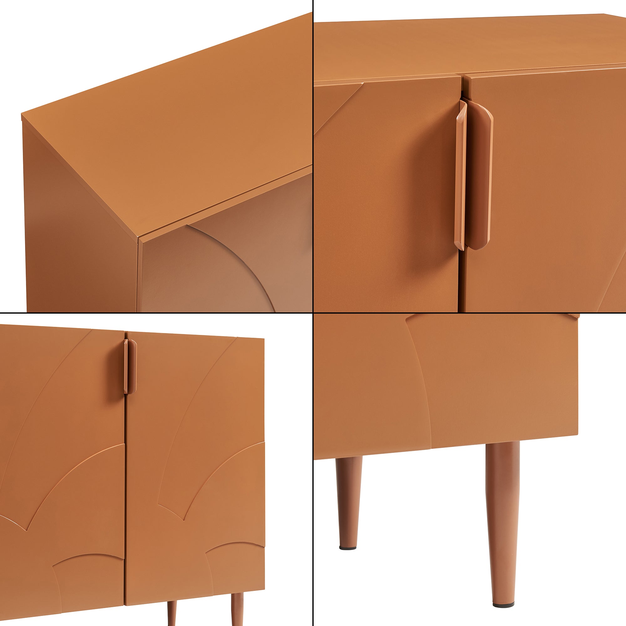 Credenza Bassa Starvili con 3 Ante Madia Moderna 75x115x38 cm color Ruggine [en.casa]