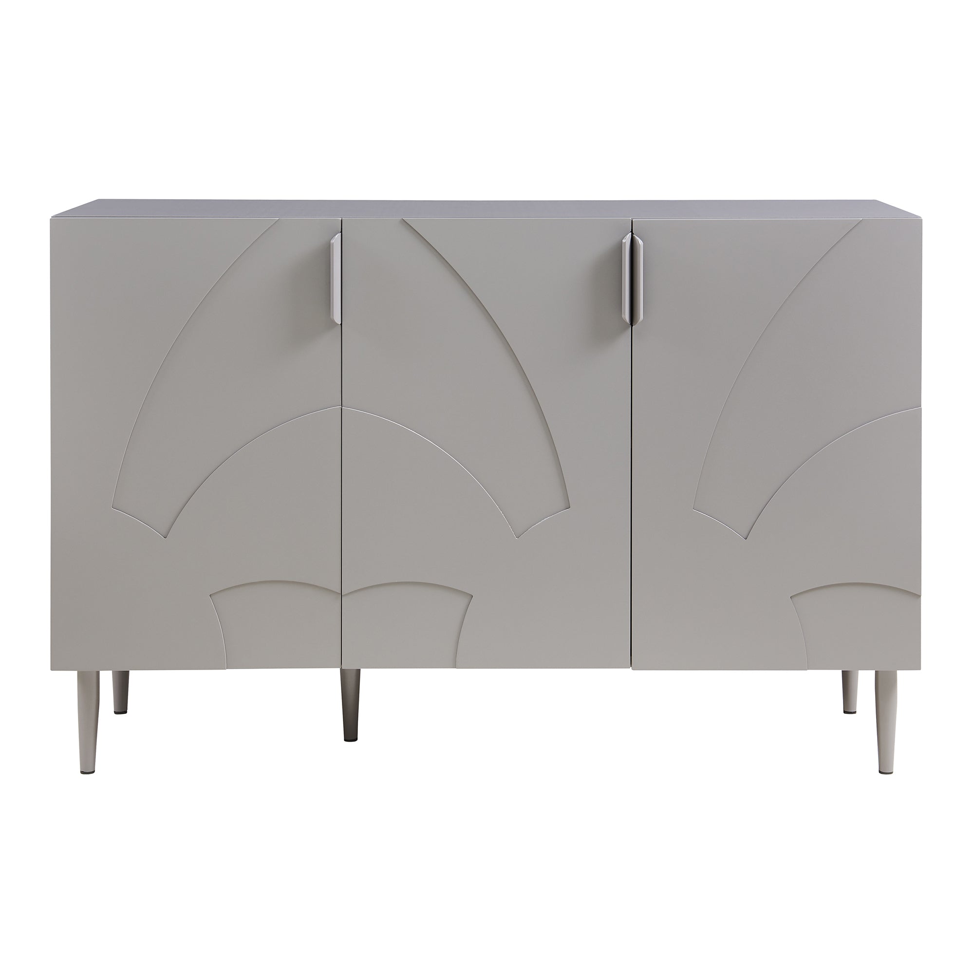 Credenza Bassa Starvili con 3 Ante Madia Moderna 75x115x38 cm Grigio [en.casa]