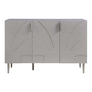 Credenza Bassa Starvili con 3 Ante Madia Moderna 75x115x38 cm Grigio [en.casa]