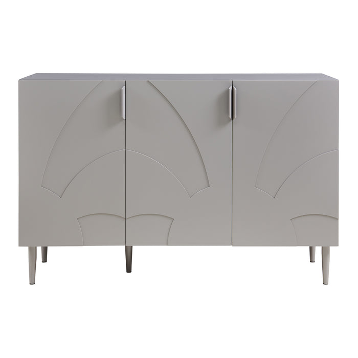 Credenza Bassa Starvili con 3 Ante Madia Moderna 75x115x38 cm Grigio [en.casa]