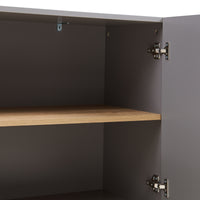 Credenza Bassa Starvili con 3 Ante Madia Moderna 75x115x38 cm Grigio [en.casa]