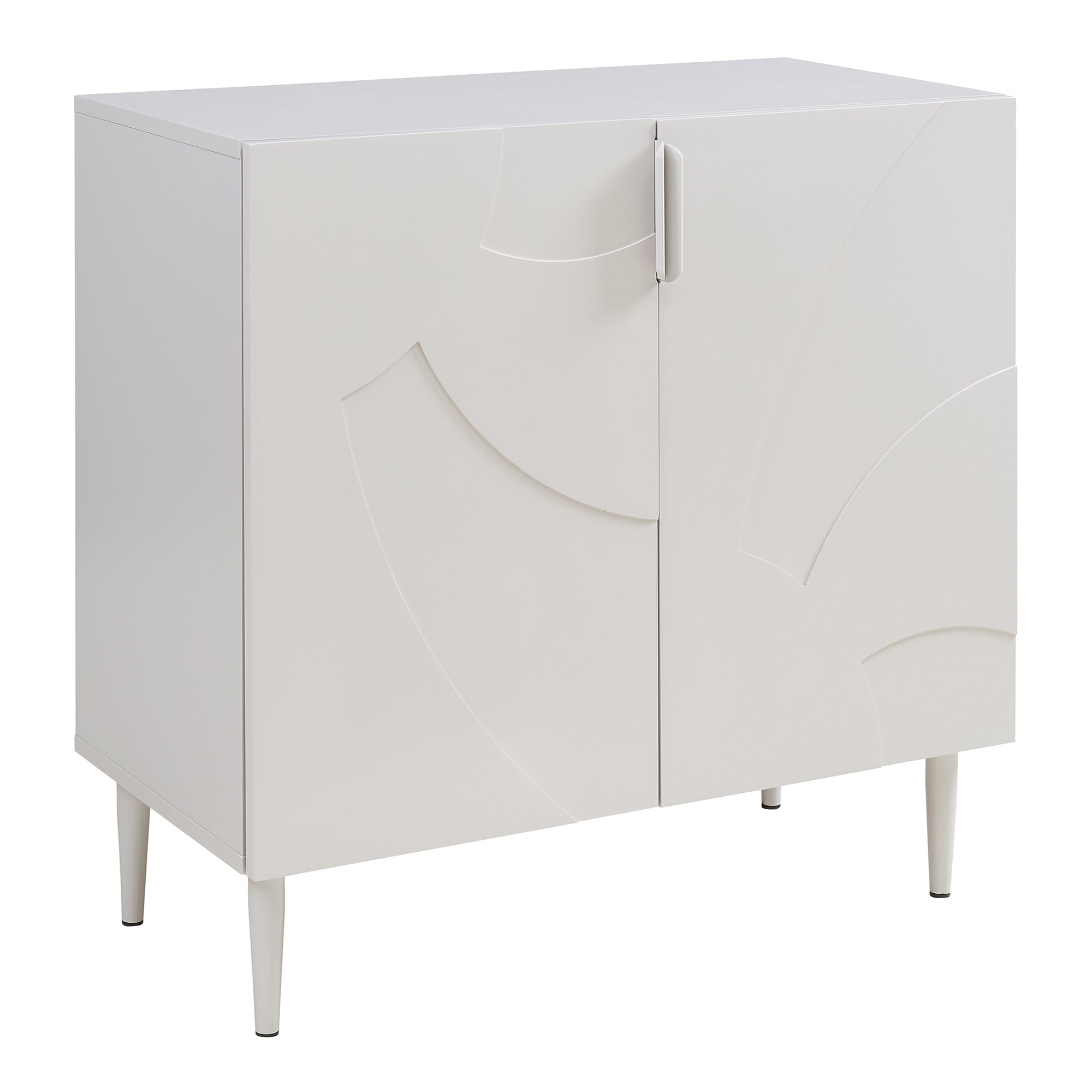 Credenza Bassa Starvili con 2 Ante Madia Moderna 75x76x38 cm Beige [en.casa]