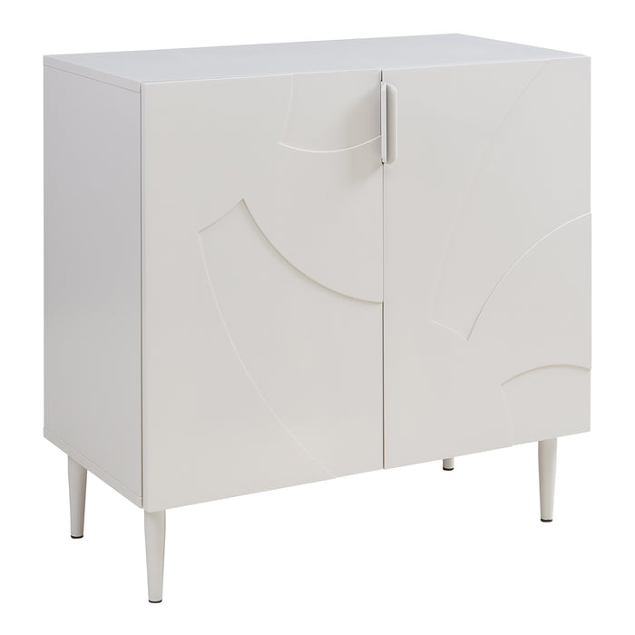 Credenza Bassa Starvili con 2 Ante Madia Moderna 75x76x38 cm Beige [en.casa]