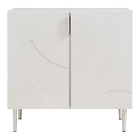 Credenza Bassa Starvili con 2 Ante Madia Moderna 75x76x38 cm Beige [en.casa]