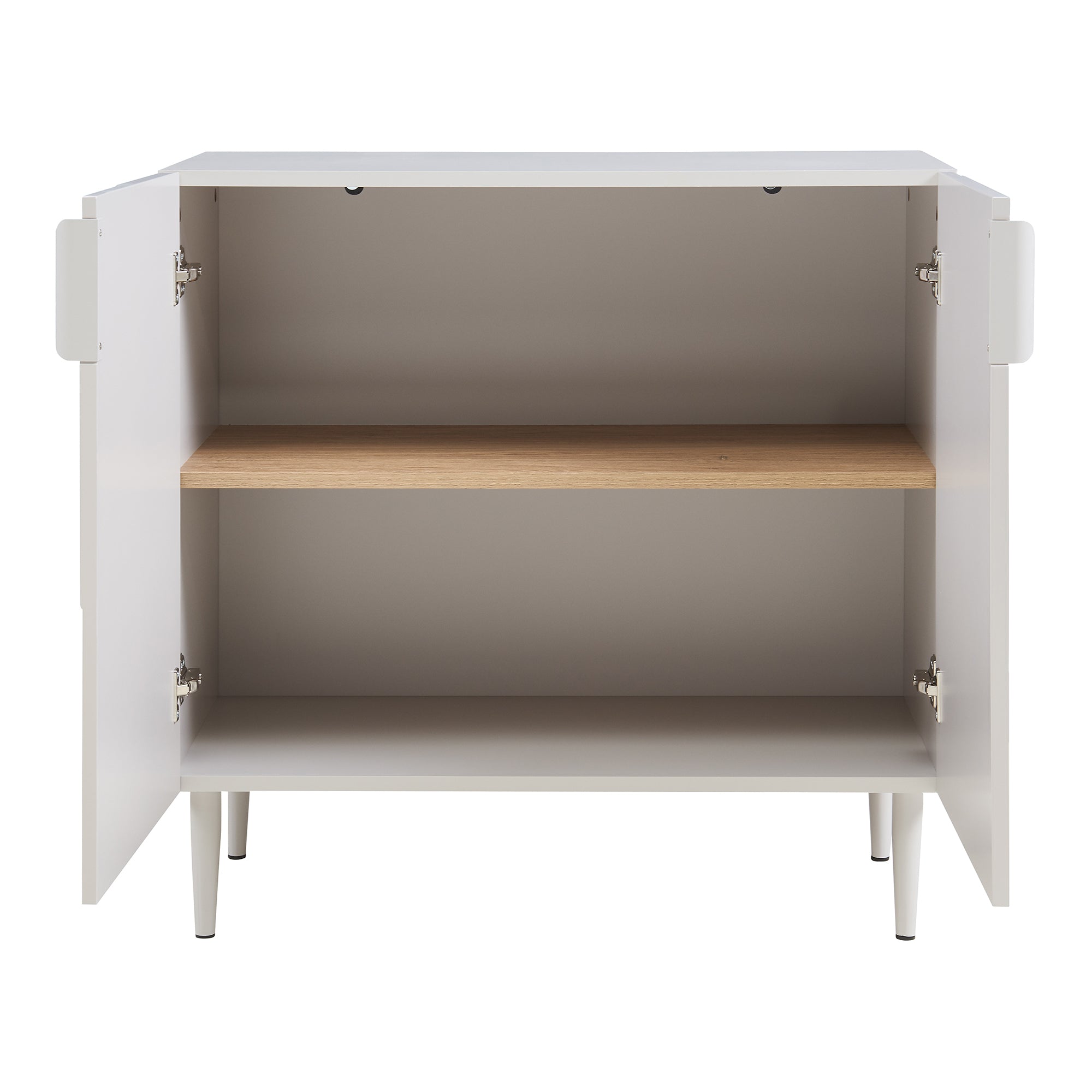Credenza Bassa Starvili con 2 Ante Madia Moderna 75x76x38 cm Beige [en.casa]